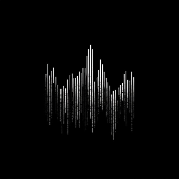 Photo graphic sound wave in black and white