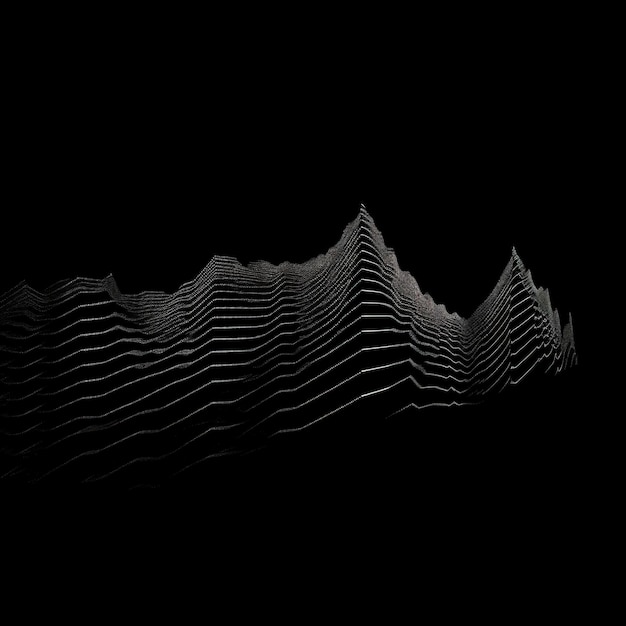 Graphic sound wave in black and white