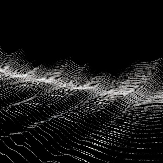 Graphic sound wave in black and white