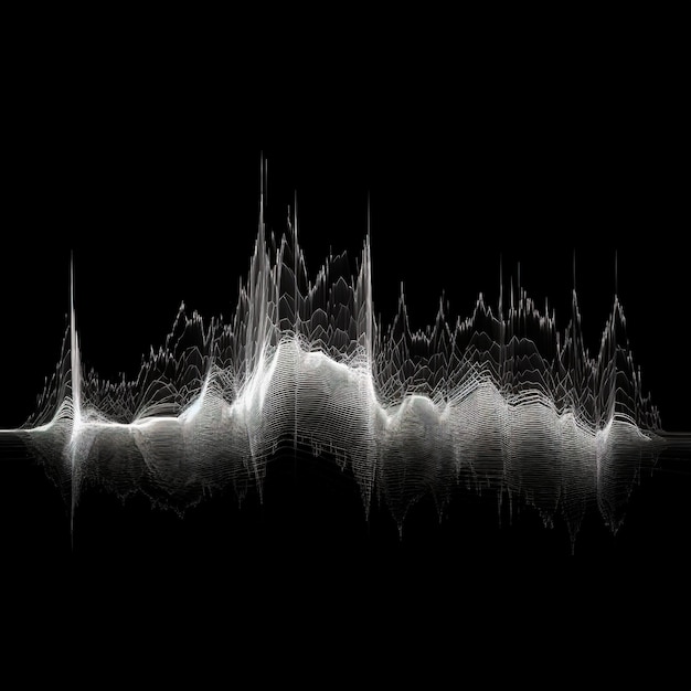 Photo graphic sound wave in black and white