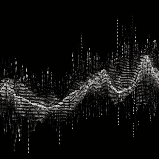 Photo graphic sound wave in black and white