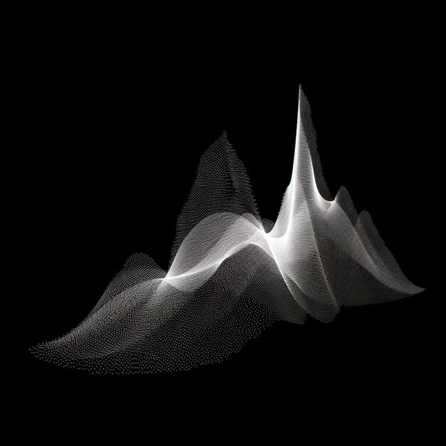 Graphic sound wave in black and white