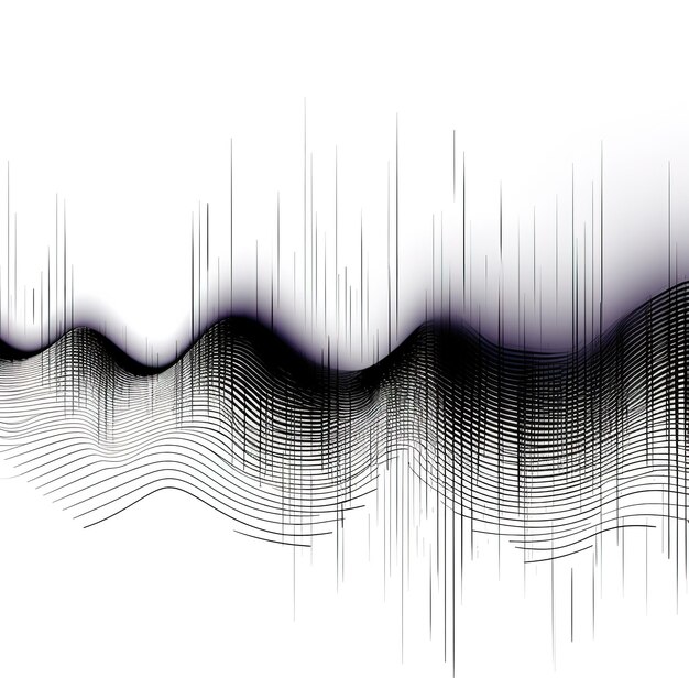 Photo graphic sound wave in black and white