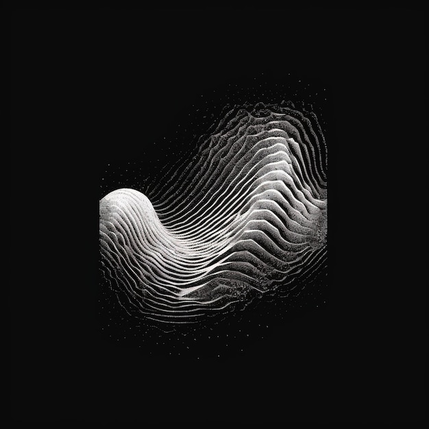 Photo graphic sound wave in black and white