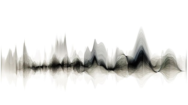 Photo graphic sound wave in black and white