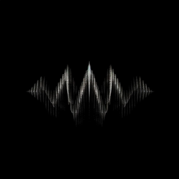 Photo graphic sound wave in black and white