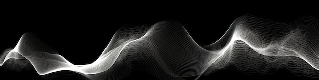 Graphic sound wave in black and white