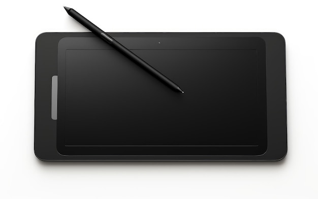 Graphic Tablet Detail on White Background