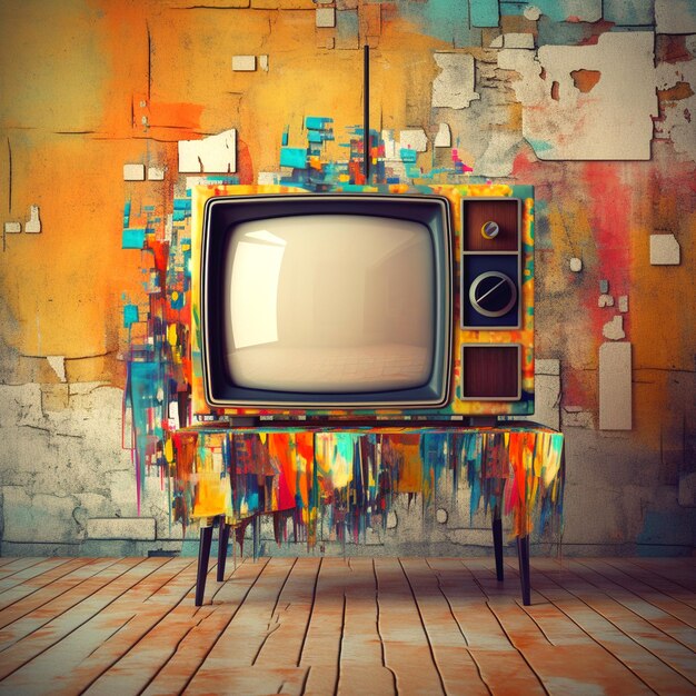 Photo graphic of television