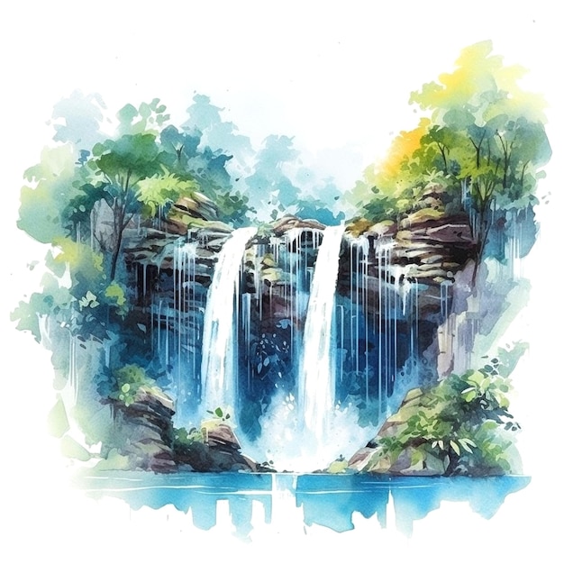 graphic of waterfall