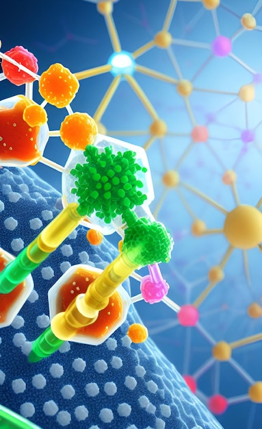 Foto un grafico con la parola virus su di esso