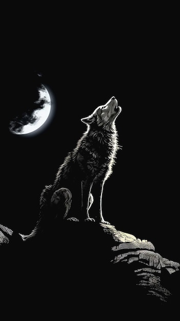 Photo graphic of wolf