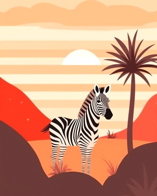 graphic of zebra