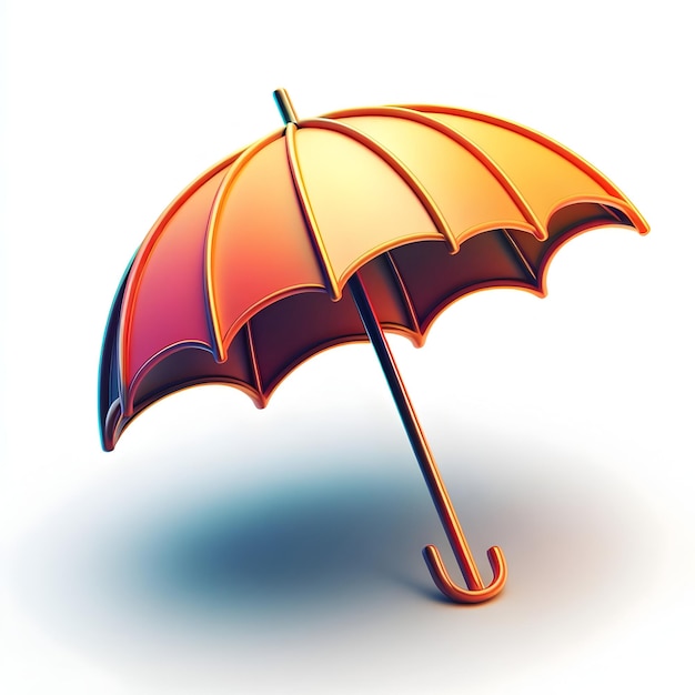 Photo graphical representation of an umbrella on a rainy day