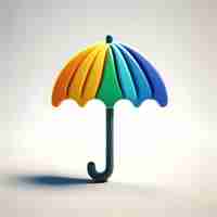 Photo graphical representation of an umbrella on a rainy day