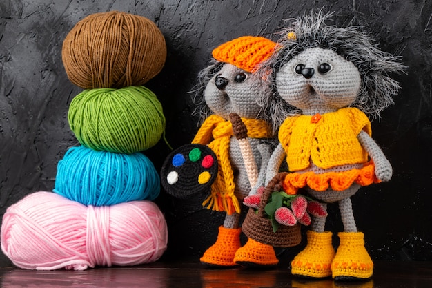 Grappig Amigurumi handgemaakt gebreid speelgoed