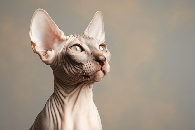 Foto grappig portret sphynx cat ai gegenereerd