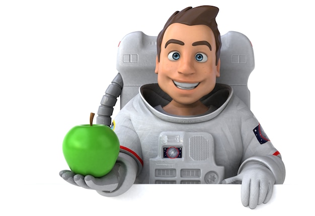 Grappige astronaut 3D illustratie