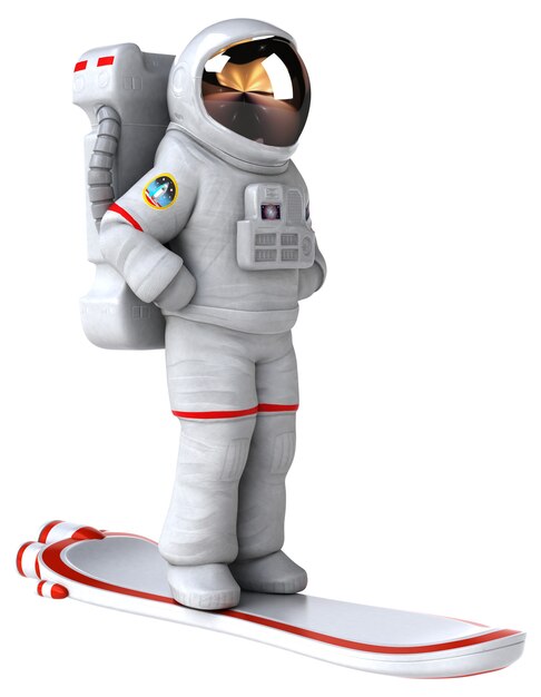 Grappige astronaut 3d illustratie