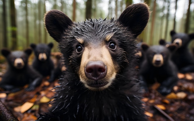 Foto grappige baby beer selfie fotografie close-up