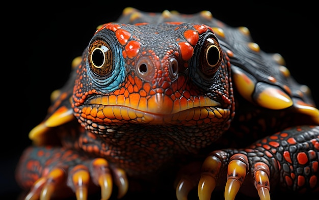 Grappige babyschildpad selfie fotografie close-up