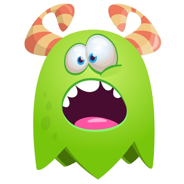 Grappige cartoon monster personage illustratie van gelukkig buitenaardse wezen Halloween ontwerp