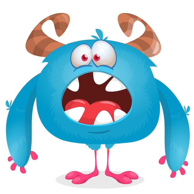 Grappige cartoon monster personage illustratie van schattige en gelukkige alien Halloween vector ontwerp geïsoleerd