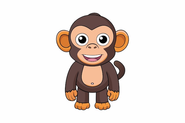 Grappige Chimpansees Vector Illustratie Cartoons Clipart amp Line Art op witte achtergrond Grappige chimpansees