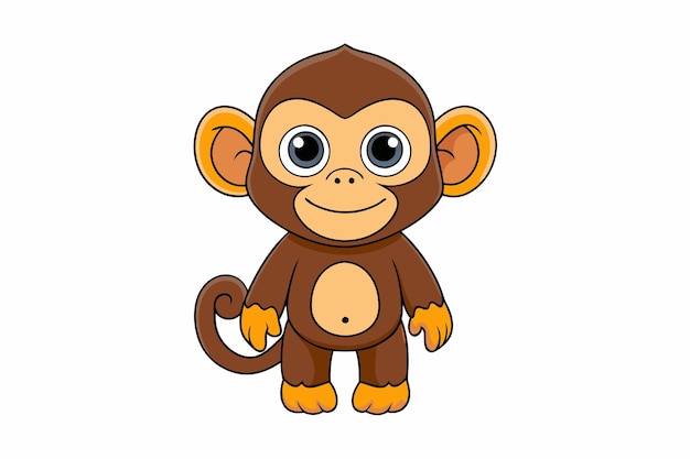 Grappige Chimpansees Vector Illustratie Cartoons Clipart amp Line Art op witte achtergrond Grappige chimpansees