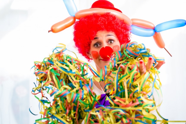 Grappige clown op feest of carnaval