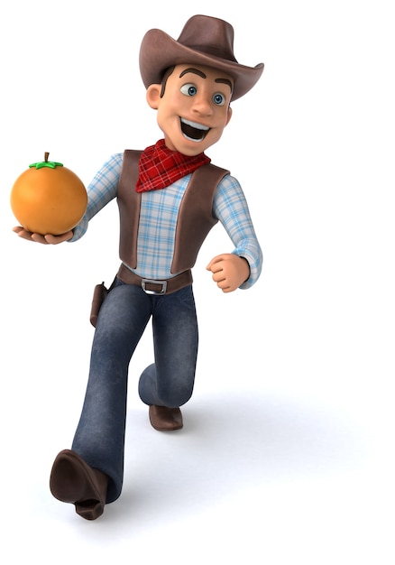 Grappige Cowboy 3D-afbeelding