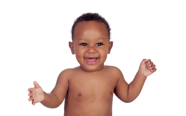 Grappige en gelukkige Afrikaanse baby