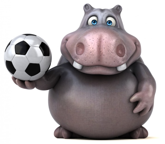grappige hippo illustratie