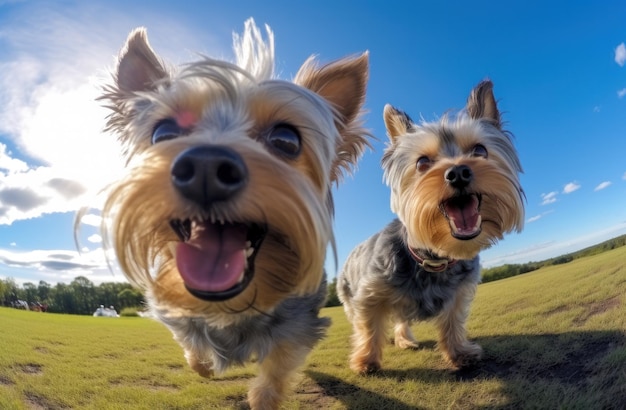 Grappige honden van Yorkshire Terrier