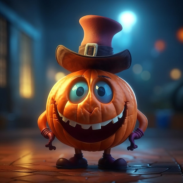 Grappige JackOLantern stripfiguur