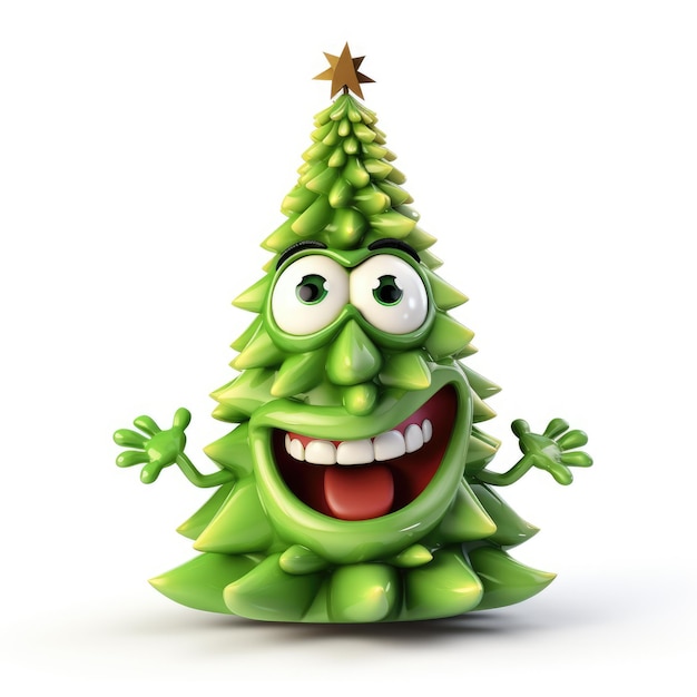 Grappige kerstboom personage