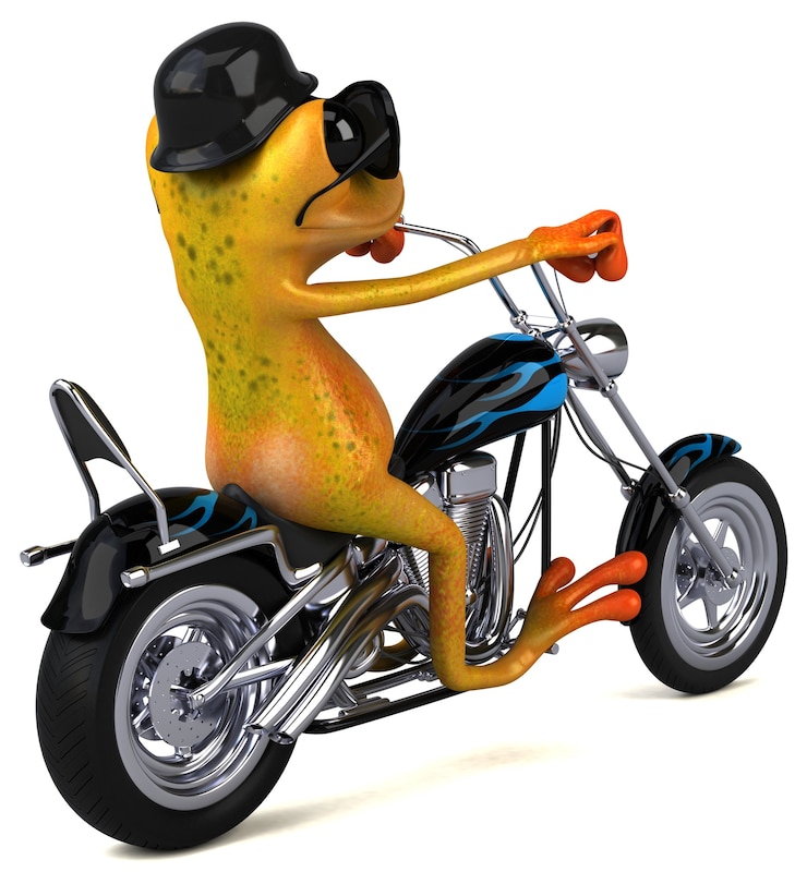 Foto grappige kikker 3d illustratie