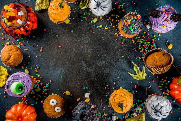 Grappige kindercukcakes voor Halloween