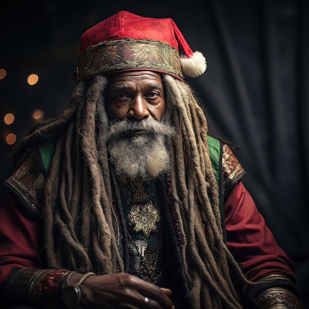 grappige rasta jamaicaanse kerstman