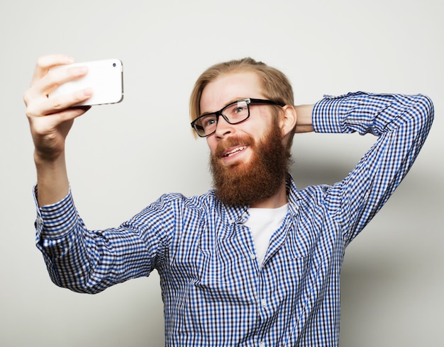 Grappige selfie. Vrolijke dag.