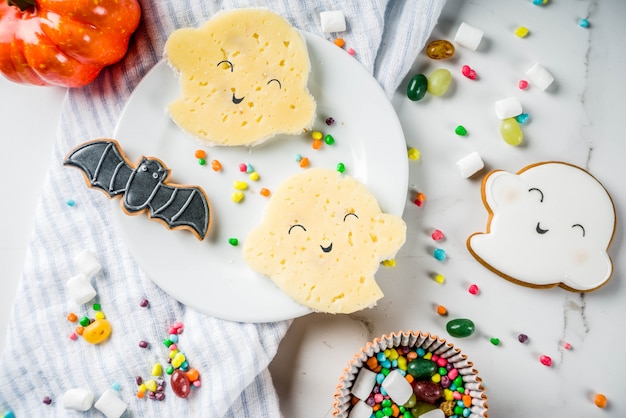 Grappige spooksandwiches voor Halloween