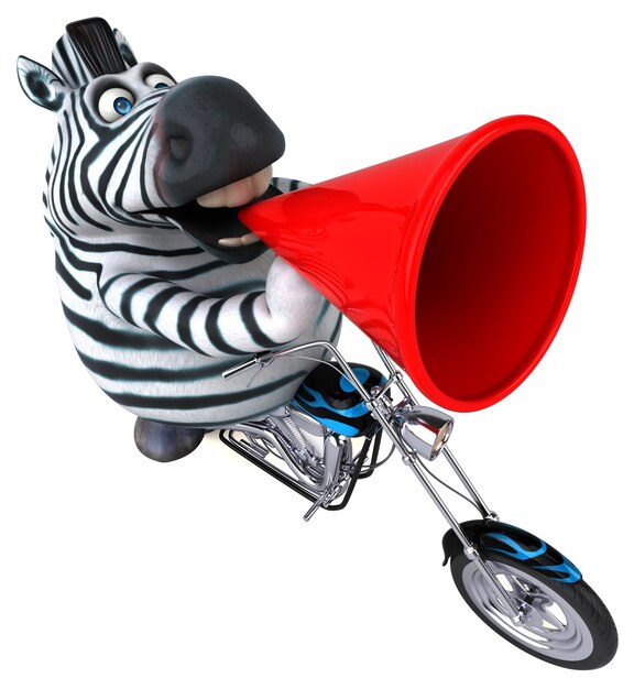 Grappige zebra 3D illustratie