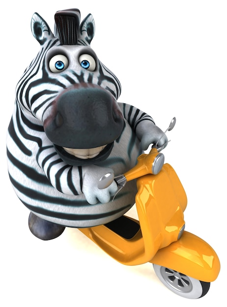 Grappige zebra 3D illustratie