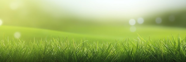 Gras op fairway groene achtergrond Concept voor reclame met kopieerruimte
