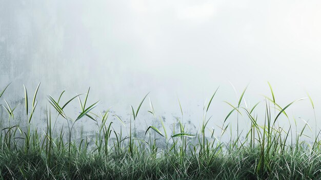 Photo grass field with white background green grass texture nature background