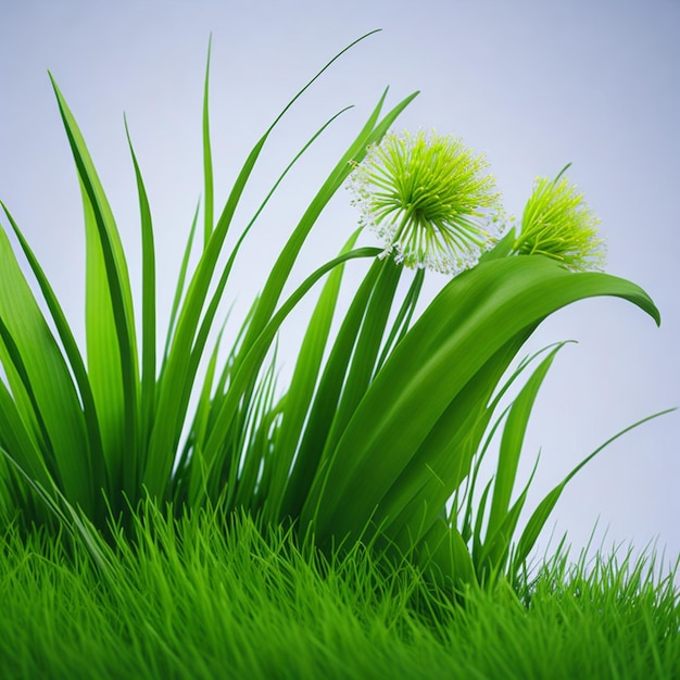 Цветок травы и изображение copyspace