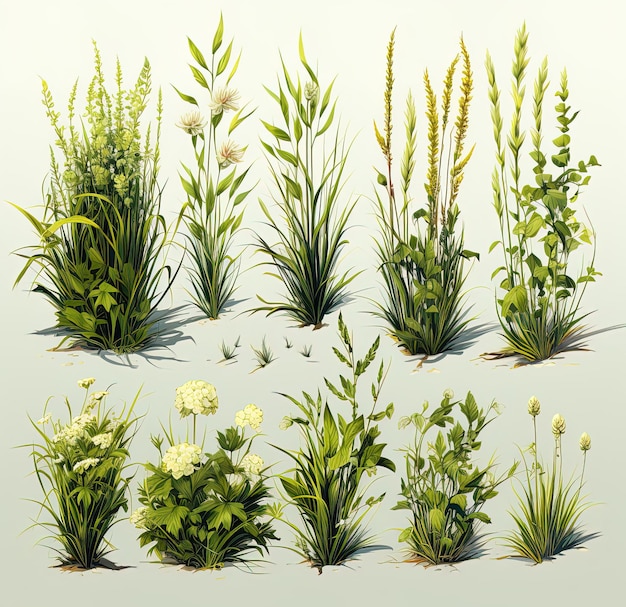 Photo grass game assets