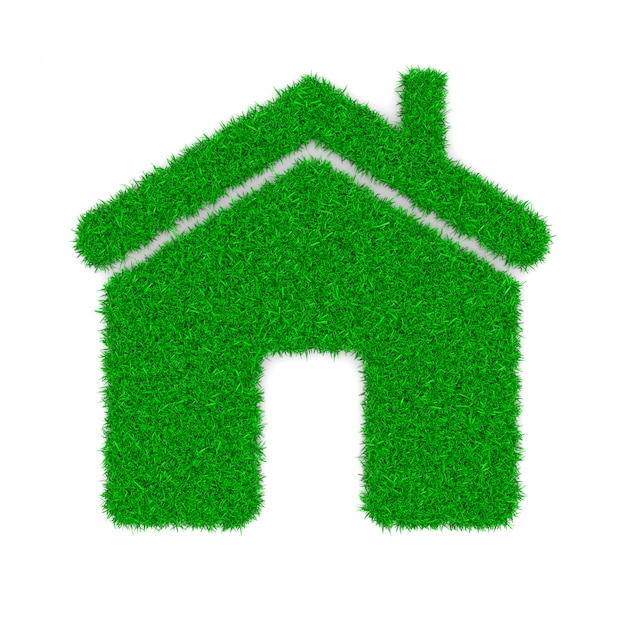 Forma di segno casa erba