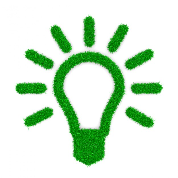 Grass Light Bulb Symbol Shape