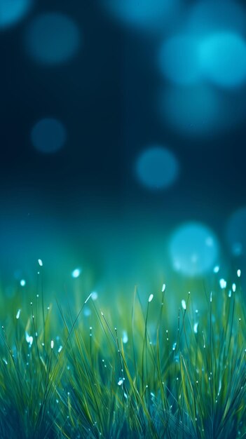 grass meadow at night with copy space of your text